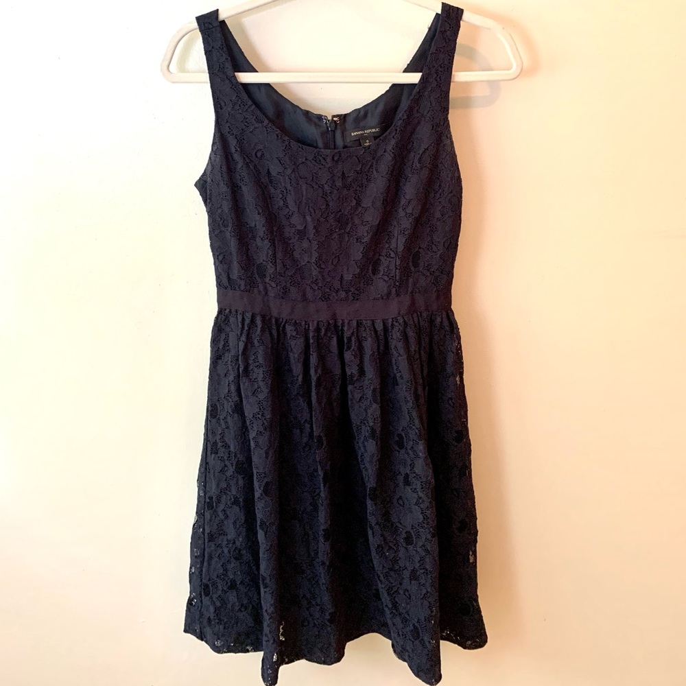 Banana Republic Navy Lace Dress - Size 0
